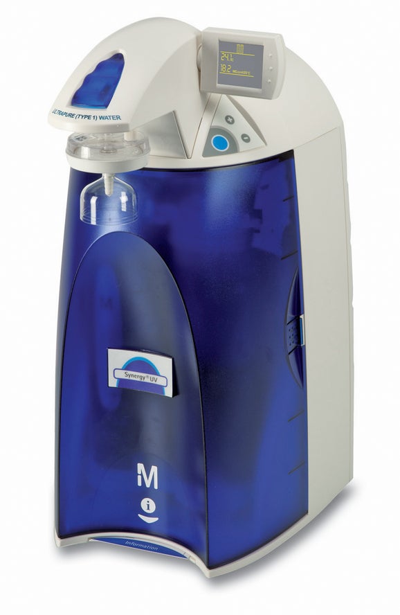 Water System, Ultrapure, Millipore Synergy with UV