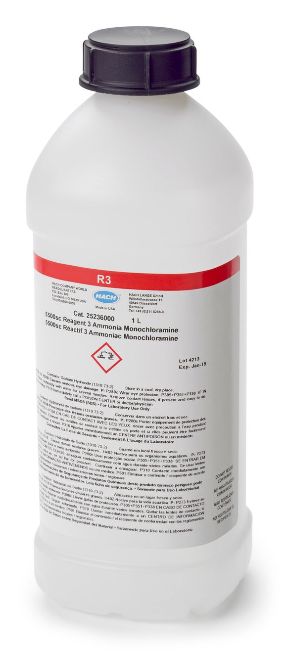 5500sc Ammonia Monochloramine Reagent 3, 1 L