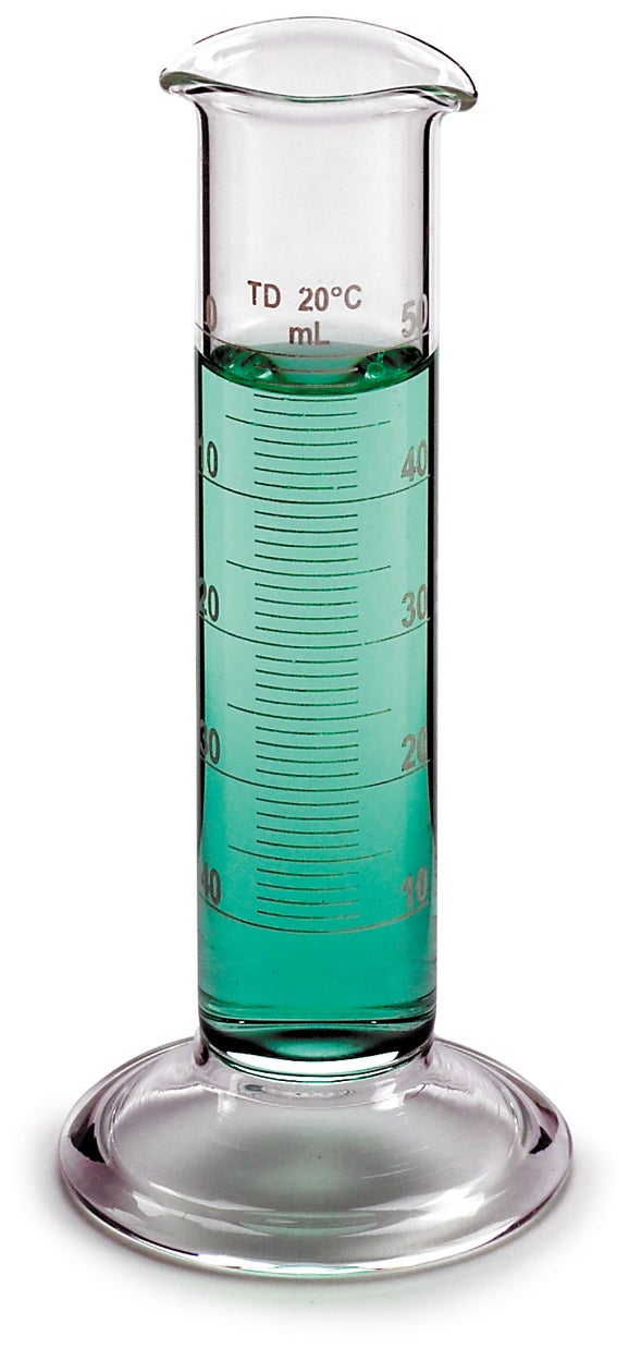 Cylinder, Graduated, Double Metric, Low Form, 100 mL