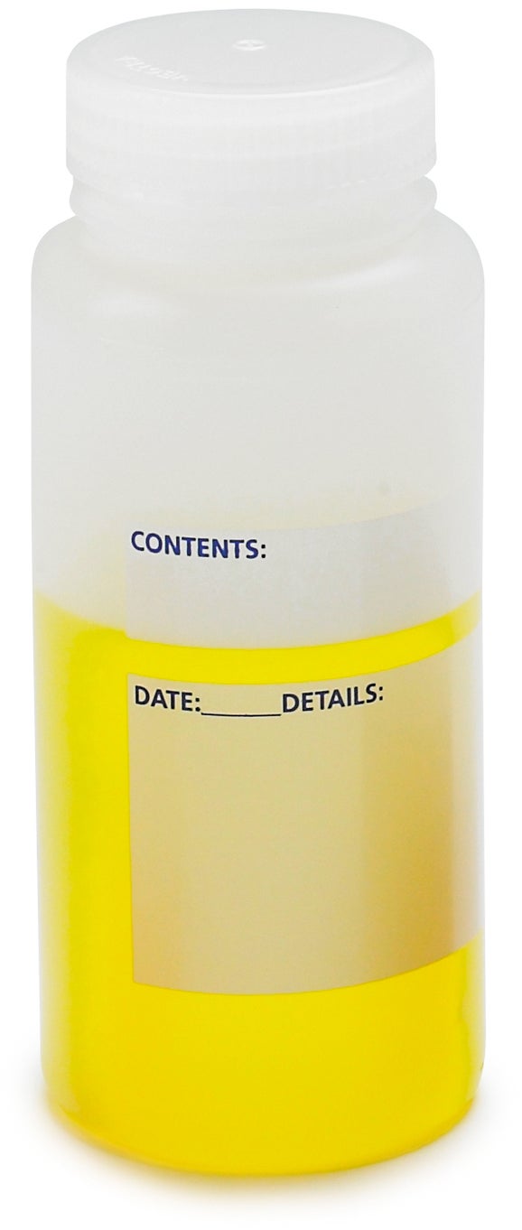 Bottle, Storage, Wide  Mouth, Write-On, 500 mL, 12/pk