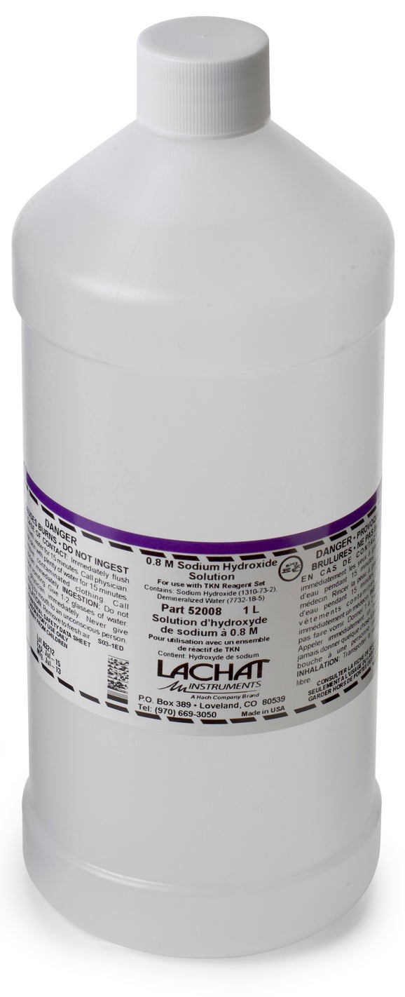 0.8 m Sodium Hydroxide, 1 L Lachat