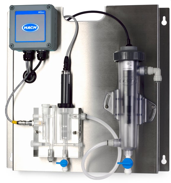 CLF10sc Free Chlorine Analyzer (Panel Only) with Combination pH Sensor