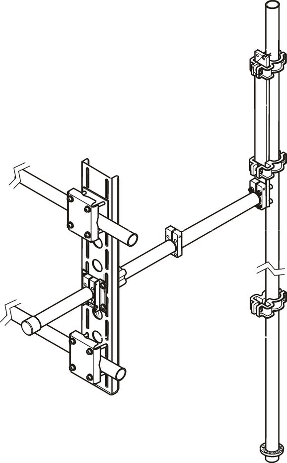 Rail fixing for filtration probe Rail fixing kit, stainless steel