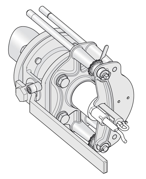 Stainless steel safety armature with carbon steel flange for FP360sc inline applications